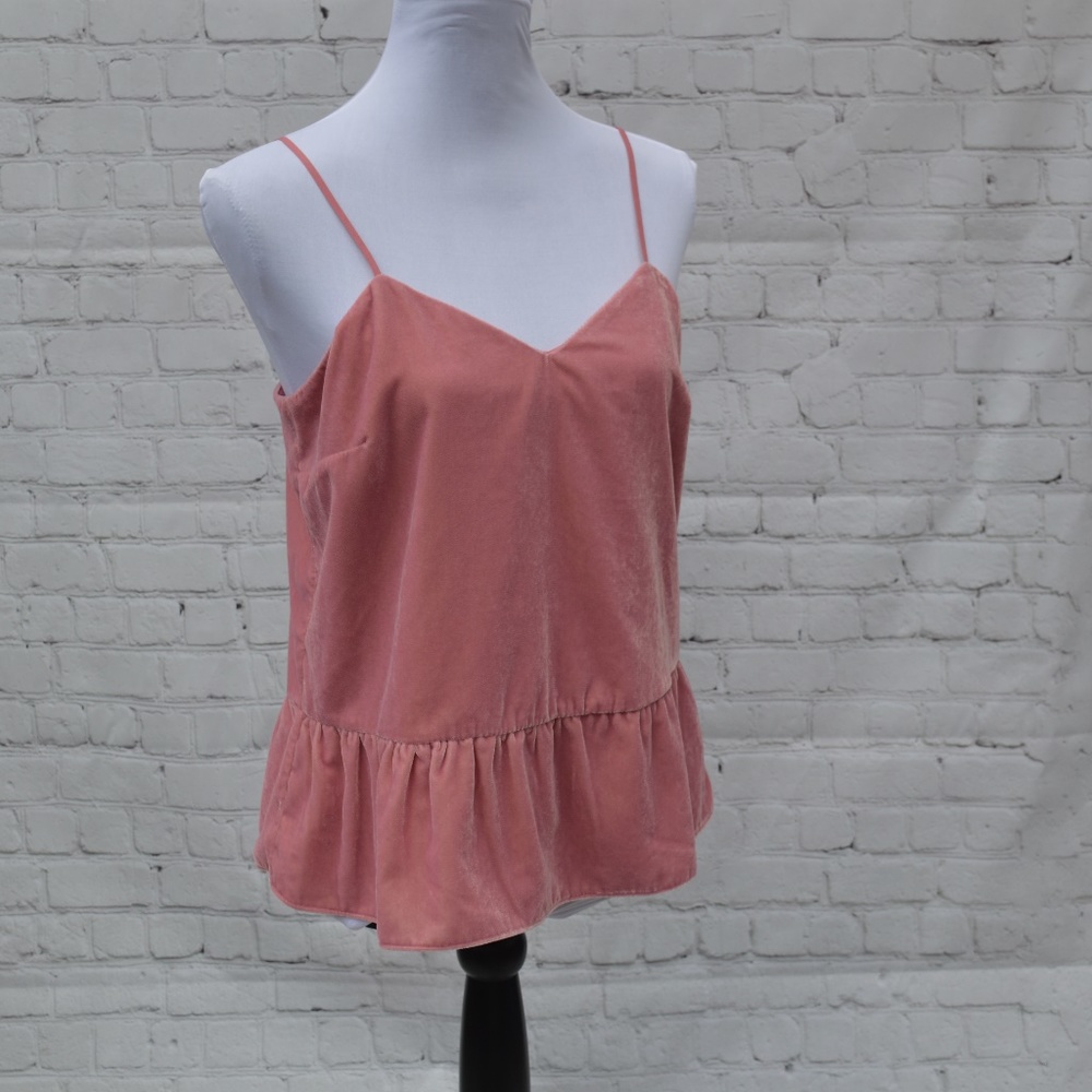 J.Crew  Velvet spaghetti strap top
